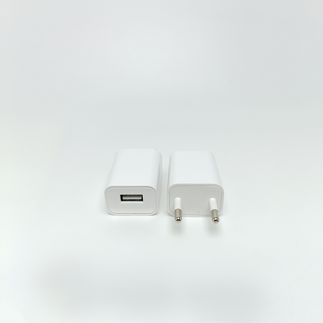 EU Plug Single Port USB Charger Adapter 5W Hot Sale ABS Material Mobile Phones Smart Watches Cameras Earphones 1A Current