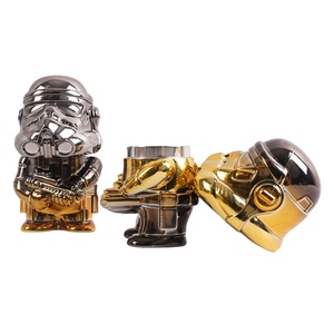 Meilleures ventes transfrontalières : Grinder classique Vader en alliage de zinc noir et blanc, broyeur de fumée pour accessoires - Product Image 4