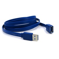Cable de Extensión Plano USB 3.0 Macho a Hembra con Núcleo de Cobre Libre de Oxígeno para Teclado de Computadora, Ratón, Unidad Flash USB, Transferencia de Datos