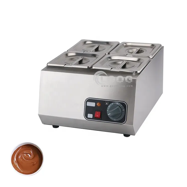 Wholesale Nonstick Tempering Machine Equipment Commercial Stainless Steel 4 PCS Chocolate Melting Pot