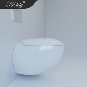 Diseños de baño de lujo modernos, productos sanitarios <span class=keywords><strong>EAU</strong></span> DE <span class=keywords><strong>Toilette</strong></span> montados en la pared, cerámica de una pieza con tanque oculto, drenaje de trampa P - Product Image 2