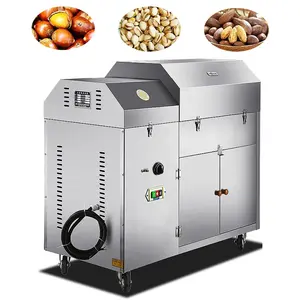 Máquina vertical de gas para asar cacahuetes, tostadora de nueces, picantes, a la venta
