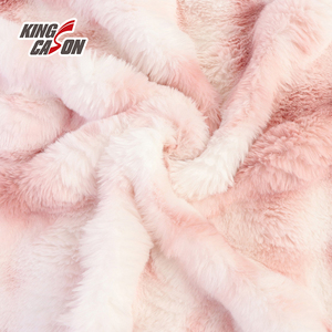 Kingcason Loại Mới Bán Buôn Dày 100% Polyester Tie Dye Thỏ Giả Lông Cho Giường Lót - Product Image 3