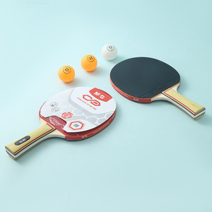Chenguang <b>Table</b> <b>Tennis</b> Set 2 Paddles 3 Balls Long Handle Shakehand Durable Wood Material - Product Image 3