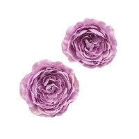 Dekorasi Natal bunga Peony buatan, kain sutra kepala bunga Peony buatan grosir 4.5CM untuk dekorasi dinding bunga pernikahan