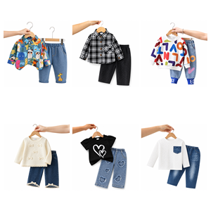 Conjunto de Ropa para Niños y Niñas con Jeans de Mezclilla, Venta al Por Mayor para Reabastecimiento de Tiendas, Mezcla Aleatoria - Product Image 6
