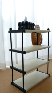 رف تخزين بلاستيكي على الطراز الاسكندنافي بجانب السرير مع خمس طبقات ومقاوم للأتربة لتزيين غرفة المعيشة - Product Image 3