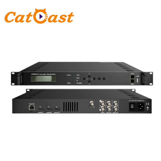 Digital TV 4K H.264/H.265 Encoder Modulator with CE Certification for IP/ASI to DVBT RF Metal HD MI 4 MPTS