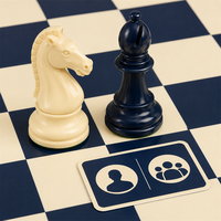 Jeu d'échecs portable personnalisé pour équipe, sur plateau en carton, pour l'entraînement des clubs scolaires