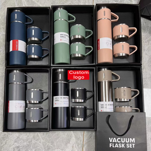 صندوق هدايا للأعمال الشعبية ، طقم كوب أعمال محمول ، <span class=keywords><strong>3</strong></span> قوارير بأغطية ماء - Product Image 2