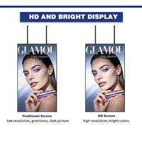YENİ 43'' İnce Tavan Duvara Monte LCD Ekran, Medya ve Video Reklamcılığı için Pencereye Asılan Dijital Tabela TV Ekranları