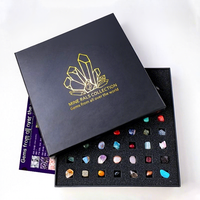 Lot de 43 pièces en gros : Coffret cadeau de spécimens minéraux éducatifs sur le thème des sciences pour la décoration