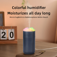 Humidificateur d'air à ultrasons rechargeable par USB de 350ml Diffuseur d'arômes de bureau avec brouillard de pulvérisation pour la maison, la voiture et les hôtels