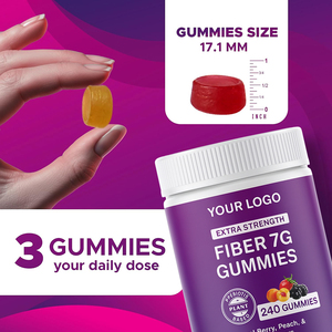 Gomitas de Fibra Prebiótica Natural Certificada GMP 7G a Base de Plantas, Favorecen la Salud Digestiva, Nutren las <span class=keywords><strong>Bacterias</strong></span> Beneficiosas del Intestino - Product Image 3