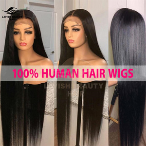 Lavishbeauty Pas Cher En Gros TP Transparent Suisse Dentelle Vierge Brésilienne Cheveux Humains Invisible HD Lace Front Perruques pour Femmes Noires - Product Image 6