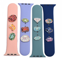 Nouvelle vente chaude décoration breloques pour Iwatch Double couleur Silicone Iwatch sport bracelet montre bande breloques 2025