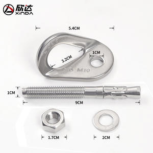 Point d'ancrage en acier inoxydable Xinda M10, boulon d'expansion, clou de roche, support pour hamac et escalade - Product Image 2