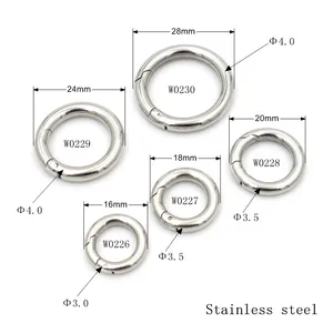 Durability Stainless Steel Spring O Ring Trigger Spring Gate Ring Accessories Clasp Component Fastening Accessory