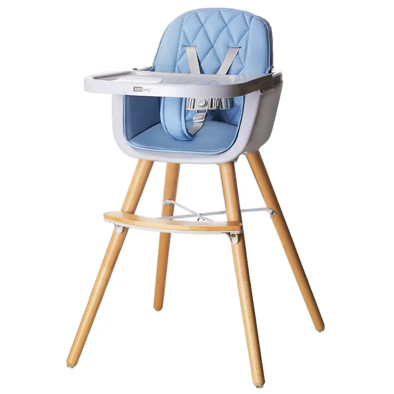 Портативный деревянный высокий стул для кормления ребенка