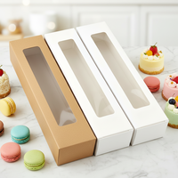 Boîte cadeau personnalisée en papier kraft, matériaux recyclés, rectangulaire, pliable, en carton, avec ruban estampé pour l'emballage de nourriture, de collations et de biscuits