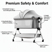 GEEN OEM ODM Berceau multifonctionnel pour nouveau-né, lit cododo portable, berceau de luxe pour bébé avec baldaquin