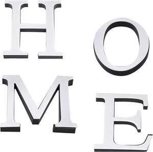 Acrylic Decorative Mirror <strong>Wall</strong> Sticker Home Decor Alphabet <strong>Letters</strong> - Product Image 1