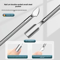 Ensemble d'outils de manucure en acier inoxydable Pinces à cuticules pour enlever les peaux mortes et les callosités Coupe-ongles Ensemble de poinçons et de limes à ongles en acier