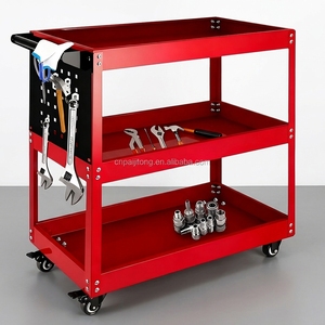 Car Auto Repair Bracket Box Cabinet Multi Layer Storage Service <b>Cart</b> with Side Shelf <b>Tool</b> Cabinet Trolley - Product Image 1