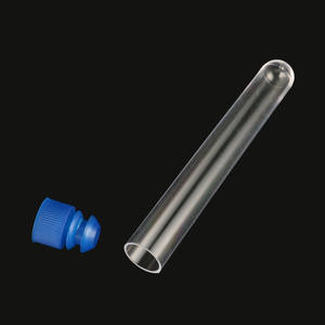 <span class=keywords><strong>Tube</strong></span> à essai sanguin en plastique transparent HAIJU LAB avec fond rond et couvercle Fournitures de laboratoire sans vide en matériau PS - Product Image 4