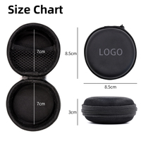 Vente chaude, étui pour écouteurs avec logo personnalisé OEM, coque rigide, organisateur de câbles USB, étui pour écouteurs Bluetooth de haute qualité, boîte de rangement pour écouteurs Bluetooth avec fermeture éclair en EVA