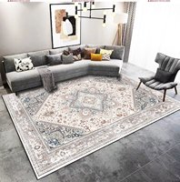 Tapis de luxe rectangulaire à motif géométrique en polyester, antidérapant, doux et agréable pour la peau, pour salon et chambre à coucher, ensembles de tapis.