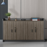 Meuble de rangement TV pliable Shinestone, gain de place, finition mélamine, buffet de cuisine avec portes en verre