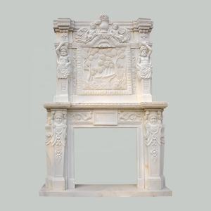 Porte-manteau en marbre, étagère pour foyer, granit Double marron - Product Image 5