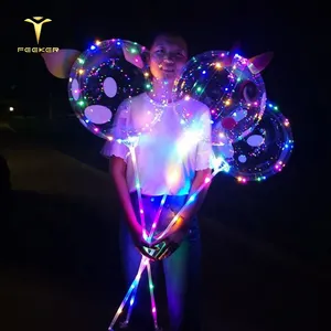 Corda com luz LED - I Love You Bobo Balões, balão de ouro rosa hélio, Feliz Natal
