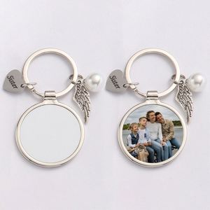 Metal Circular Diy Blank Bag Decoration Heat Transfer Printing Bottle Opener <b>Keychain</b> - Product Image 4