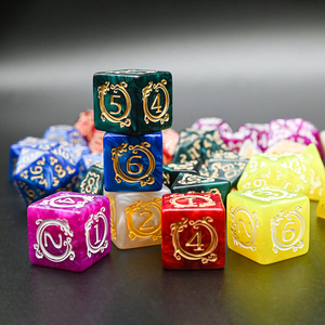 Ensembles de dés polyédriques en acrylique Cloud Dragon pour jeux de société <span class=keywords><strong>RPG</strong></span>, service d'impression personnalisée en gros pour entreprises - Product Image 4