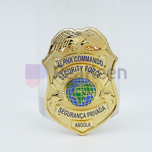 Bán sỉ tùy chỉnh thực Úc Liên Bang lực lượng kim loại dịch vụ an ninh phù hiệu đã nghỉ hưu với người giữ da - Product Image 4