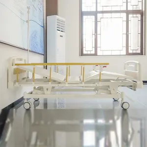 Modern Manual Hospital Bed With 3 Crank Metal Nursing Bed