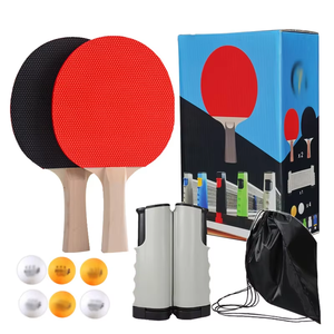 Dericsson Ensemble de raquettes de tennis de table portables de haute qualité 7 plis en bois de peuplier Raquette de ping-pong d'entraînement de tennis de table - Product Image 5