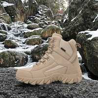 Bottes de randonnée de combat pour entraînement sur terrain extérieur 2023, coupe mi-haute, crampons de cheville, caoutchouc antidérapant, automne, hiver, printemps, été