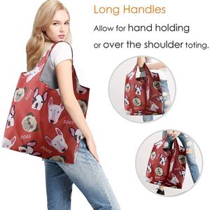 Eco-Friendly Grocery <b>Bags</b> Custom Print Reusable <b>Foldable</b> Large 50LBS Shopping <b>Bags</b> - Product Image 3
