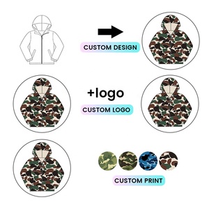 Veste coupe-vent imperméable à fermeture éclair personnalisée KERUI pour enfants, garçons et filles, imprimés occidentaux - Product Image 3