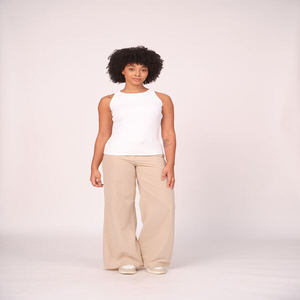 Débardeur décontracté haut de gamme, classique, sans manches, en coton doux, col rond, bretelles larges, élégant, à porter au quotidien - Product Image 4