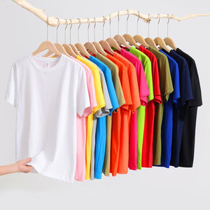 180g Cotton Euro Size T-shirt Custom logo Large Size Short Sleeve Advertising Shirt Printing Blank T-shirt with logo Customize
