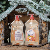 Liquide vaisselle écologique parfumé au pamplemousse 1,3 L, qualité alimentaire, pour usage domestique et commercial, grand format