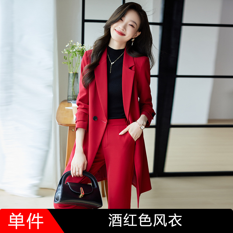Burgundy trench coat (thin)