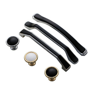 Lcedis Modern Minimalist <b>Black</b> Cabinet Handles Zinc Alloy Bar Shape Durable Furniture Hardware Drawer <b>Door</b> <b>Knob</b> - Product Image 3