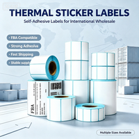 Étiquettes autocollantes en papier thermique écologique sensible à la chaleur, imperméables, résistantes à l'huile, de forme oblongue, sans BPA, en rouleau