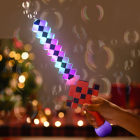 Épée à bulles musicale lumineuse LED, jouet écologique, solution à bulles incluse, épée lumineuse en PP Pixel pour enfants, jeu en plein air