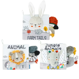 Nouvelle arrivée sensorielle début éducatif bébé doux tout-petits musique queue activités animales mignon livre en tissu - Product Image 3